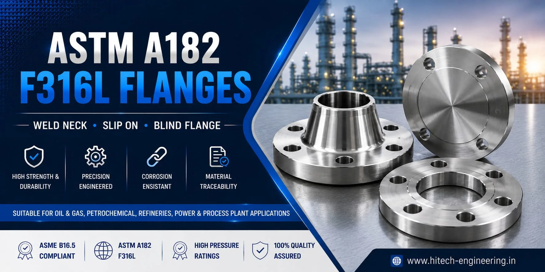 ASTM A182 F316L Flanges Manufacturer and Supplier in India
